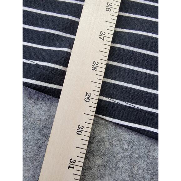 ExOfficio Dress Womens Medium Black White Stripe Keyhole Back Ponte Fit Flare - Picture 12 of 12